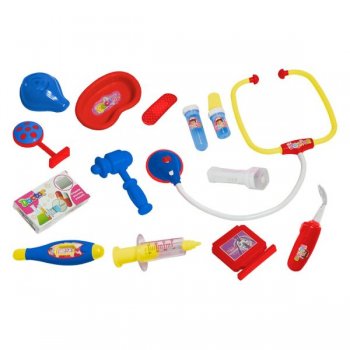 MALETA DOUTOR DM COM ACESSORIOS 14 PECAS COLORIDA