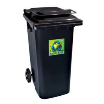 CESTO FECHADO 120L - PRETO