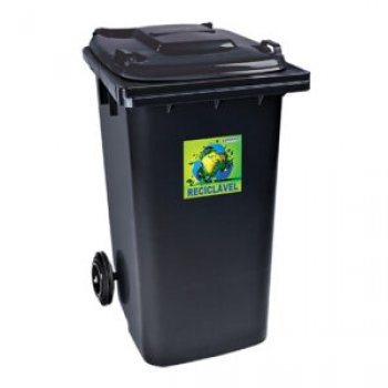 CESTO FECHADO 240L - PRETO