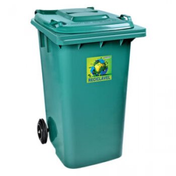 CESTO FECHADO 240L - VERDE ARQPLAST