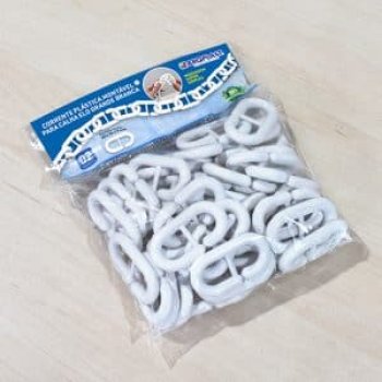 CORRENTE PLÁSTICA MONTÁVEL BRANCA P/ CALHA ELO GRANDE 2M