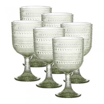 88358-JG TAÇAS PÉROLA VERDE 390ML 6PÇS