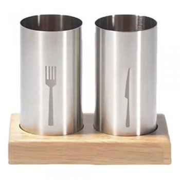 9236-SUPORTE DUPLO DE TALHERES REDONDO