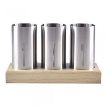 9237-SUPORTE TRIPLO P/ TALHERES REDONDO