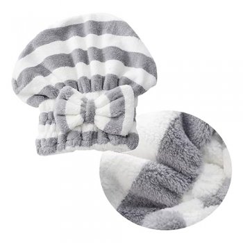 10062-TOUCA TOALHA P/ CABELOS LISTRADA