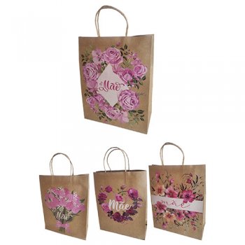 10412- SACOLA PRESENTE P/MÃES 21*27*11CM