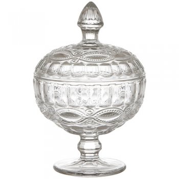 88594-POTICHE DE CRISTAL COM PÉ 12X18,5