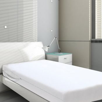 Protetor de Colchão Solteiro Impermeável Branco