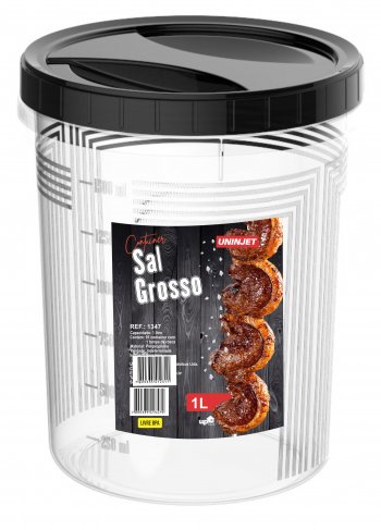 CONTAINER RED. C/ ROSCA 1,0L P/ SAL GROSSO PP-NAT