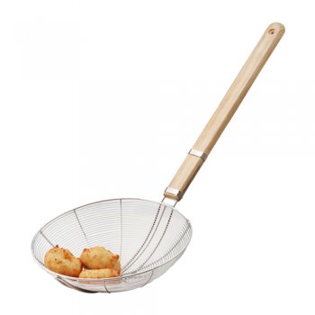 6302-ESCUMADEIRA FRITURA CABO MAD (24CM)