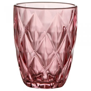 88644- JG COPOS DIAMOND ROSA 280ML 6PÇS