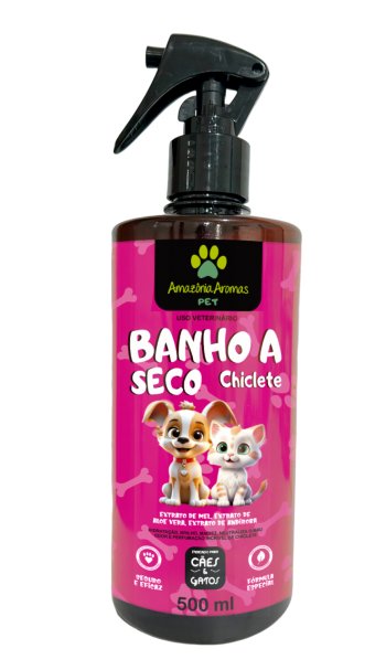 BANHO A SECO AMAZONIA AROMAS PET 500ML CHICLETE