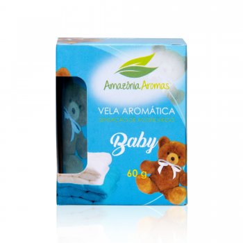 VELA PERFUMADA AMAZÔNIA AROMAS 60G BABY AZUL