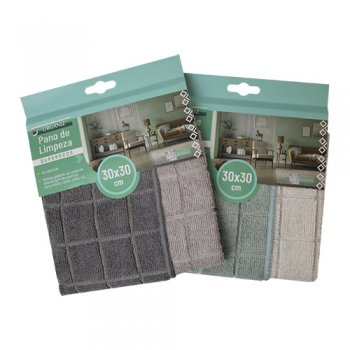 9654- PANO DE LIMPEZA QUADRICULADO 2PÇS
