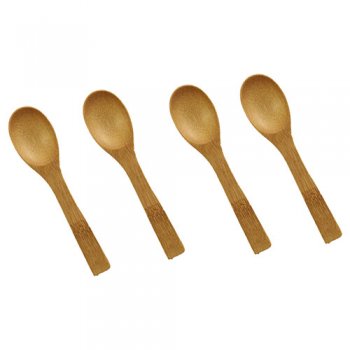 10306- KIT 4 COLHERES DE BAMBU 15CM