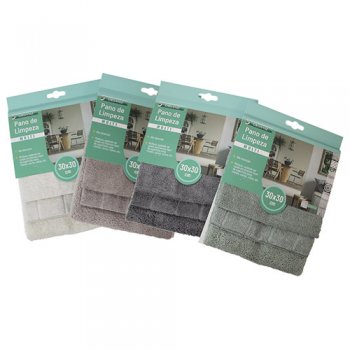 9662- KIT 3 PANOS LIMPEZA BEGE 30X30CM