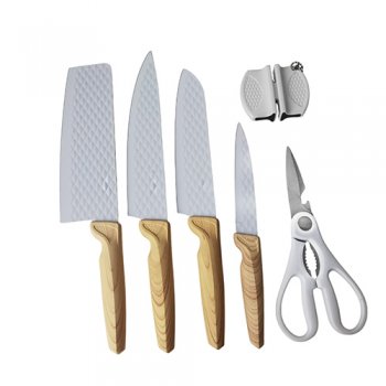 10193 - CONJUNTO DE FACAS WOOD MARFIM 6P