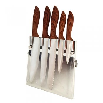 10722- CONJUNTO FACAS PÉRSIA C/SUPORTE