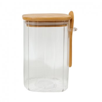 88503- POTE VIDRO CANELAD 850ML C/COLHER