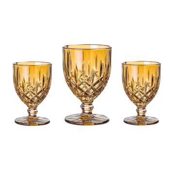 88750-CJ TAÇA LOUVRE ÂMBAR 3P 350ML