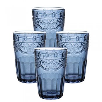 88874-CJ COPOS MILÃO SAFIRA 350ML 4PÇS