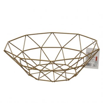 11061- CESTO DE FRUTAS GOLD 27X27X9