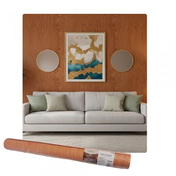 11349- PAPEL DE PAREDE ADESIVO MAHOGANY