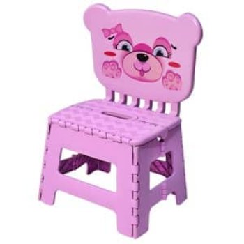 BANQUETA INFANTIL DOBRAVEL C ENCOSTO - ROSA LABEL
