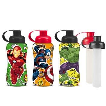 SQUEEZE PET SLEEVE MARVEL C/TUBODEGELO 550ML(30UN)