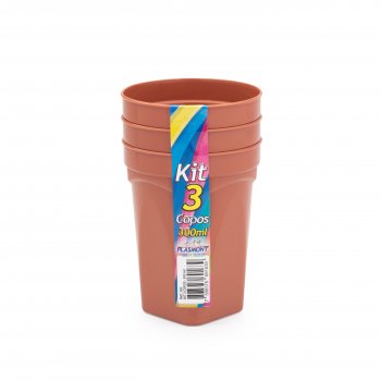 COPO REFRESCO 300ML C/ 3 PEÇAS