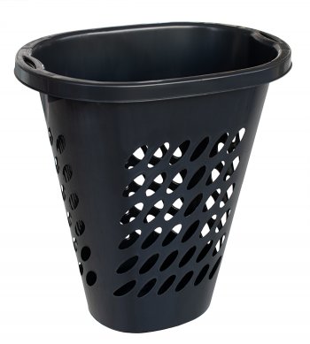 CESTO OVAL ELEGANCE PRETO 60L