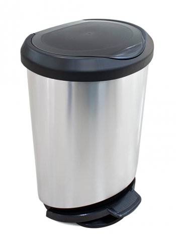 LIX. C/ PEDAL BORDA TRAVA SACO 45L - LABEL INOX