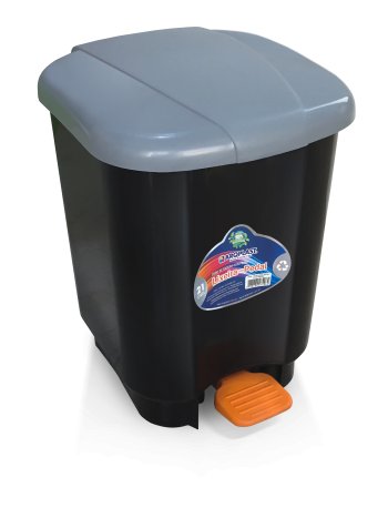 LIXEIRA COM PEDAL 21L - MONTADO