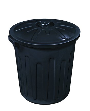 LIXEIRA COM TAMPA 30L PRETA