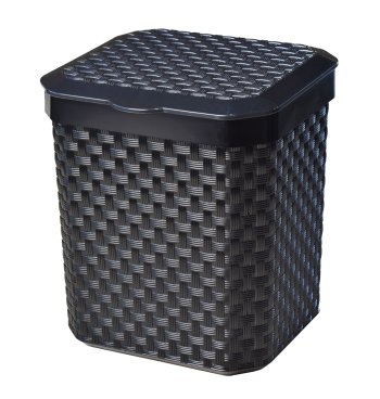 LIXEIRA DE PIA RATTAN C TPA PRETA 5L