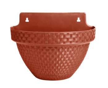 VASO DE PAREDE MEIA LUA RATTAN TERRACOTA 3L ANTI DENGUE